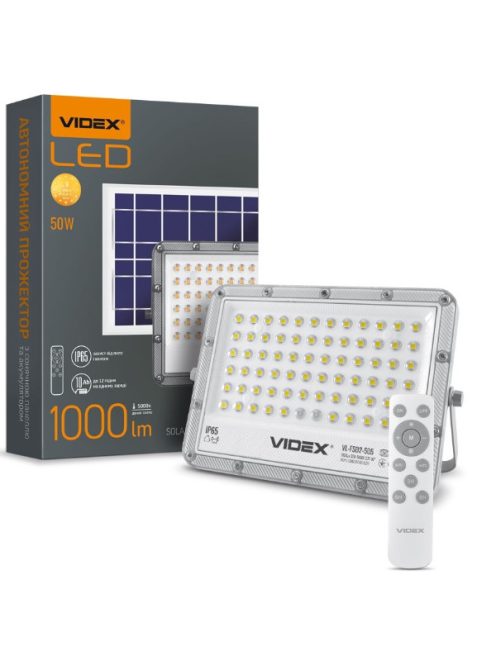 Videx Gelio 50 W-os natúr fehér napelemes reflektor PCMVL-FSO2-505